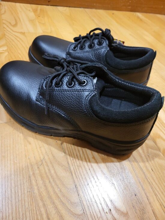 Avenger A7113 Work Shoes Mens 7.5 Wide Steel Toe EH Black Leather NEW main image 9